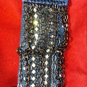 Leather Cuff Bracelets- Royal/Navy Blue